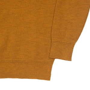Dry-hand merino wool crewneck sweater in ochre (restock)
