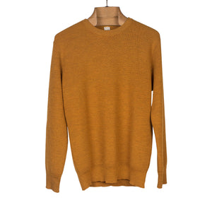 Dry-hand merino wool crewneck sweater in ochre (restock)