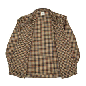 Lavoro chore jacket in brown & rust gun check wool (restock)