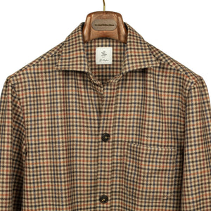 Lavoro chore jacket in brown & rust gun check wool (restock)