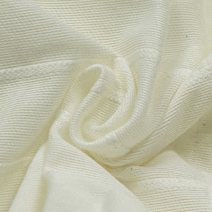Camp collar cotton short sleeve shirt, white horizontal jacquard stripe (restock)