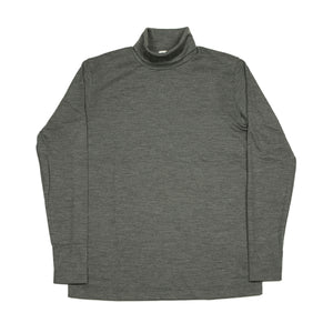 Turtleneck in grey wool jersey