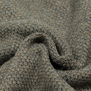 "Bulrush" mixed brown alapaca and silk seed-stitch crewneck sweater