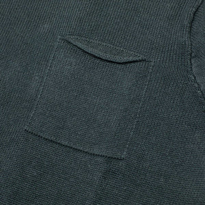 Exclusive knit pocket tee shirt in Graphite linen