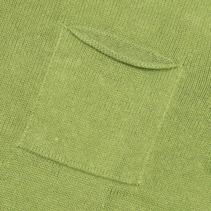 Exclusive knit pocket tee shirt in Pistachio linen