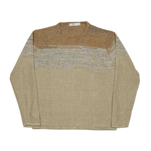 Ombre linen tunic in gravel brown and grey linen