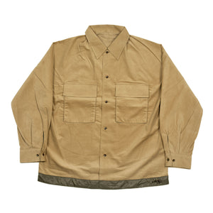 Kimono sleeve overshirt in cotton micro-corduroy