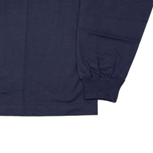 Long sleeve tee in ink navy suvin and supima cotton