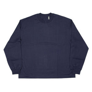 Long sleeve tee in ink navy suvin and supima cotton