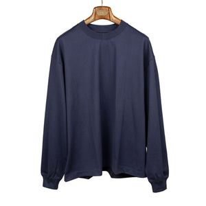 Long sleeve tee in ink navy suvin and supima cotton