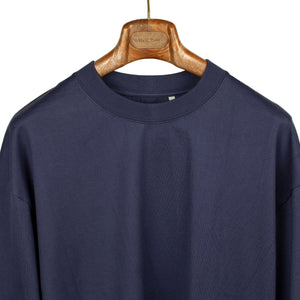 Long sleeve tee in ink navy suvin and supima cotton