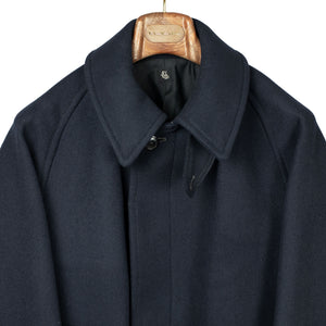 Kaptain Sunshine Traveler Coat in navy blue extra fine double