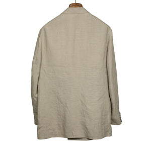 Kaptain Sunshine Double-breasted jacket in natural linen and silk