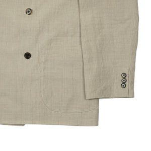 Kaptain Sunshine Double-breasted jacket in natural linen and silk