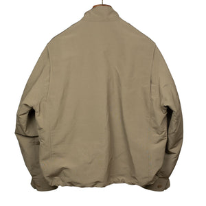 Photographer jacket in khaki water-resistant polyester and paper