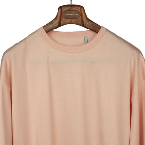 Relaxed tee in light pink Sea Island cotton