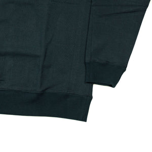 Raglan sleeve crewneck sweatshirt in navy with boro trim