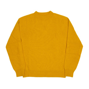 Mockneck sweater in gold 4-ply cashmere