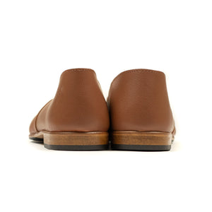 Exclusive Maury slippers in cognac soft calf