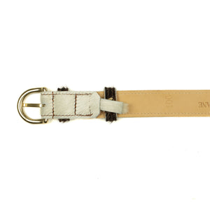 One-inch belt in natural hair-on Normande calf (restock)