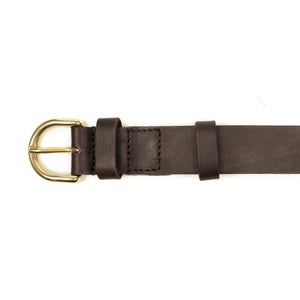 One-inch belt in espresso brown Suportlo calf (restock)