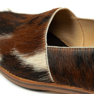 Exclusive Maury sturdy slippers in hair-on Normande calf