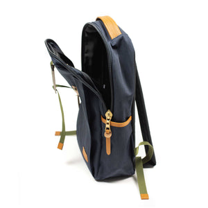 Link backpack in navy blue shrunken nylon
