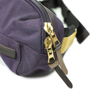 "Link" carry bag in purple shrunken nylon