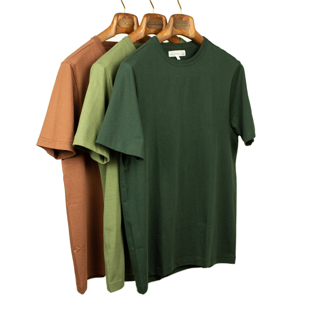 Merz b. Schwanen Special box set of 3 1950s crew neck t-shirts in tan ...