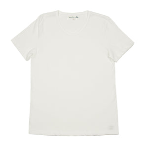 Box set of 3 white 1970's scooped v-neck cotton t-shirts (restock)
