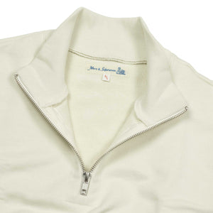 Half-zip three-thread 343Z sweatshirt in Oat cotton