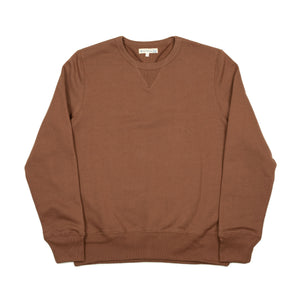 Classic three-thread 346 sweatshirt in "tan" brown cotton