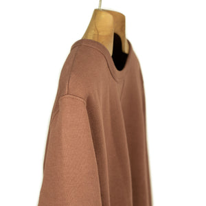 Classic three-thread 346 sweatshirt in "tan" brown cotton