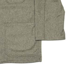 Italian Jail Jacket in taupe melange wool flannel (restock)