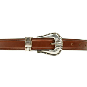 Extended 1 inch Western belt in oakbark brown leather (restock)