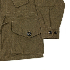 Military Half Coat "Type B" in brown and black "hunting" canvas
