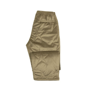 Drawstring trousers in beige star stitched cotton velvet