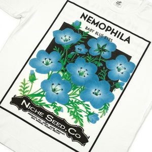 Nemophila flower seeds t-shirt