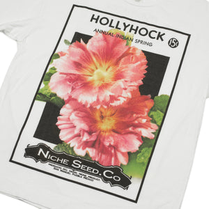 Niche Hollyhock flower seeds t-shirt – No Man Walks Alone