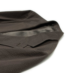 x Sartoria Carrara: ultra-light unlined jacket in brown seersucker (separates)