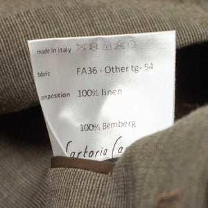 x Sartoria Carrara: ultra-light unlined jacket in taupe nailhead Fox Air wool (separates)