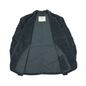Labura chore coat style shirt jacket in blue cotton corduroy
