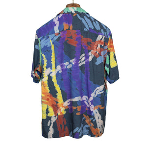 Coral Reef camp collar shirt in printed viscose