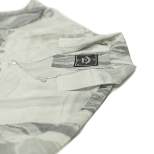 Marble camp collar shirt in printed tencel