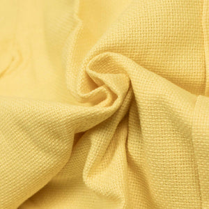 Pique camp collar shirt in yellow gauzy cotton