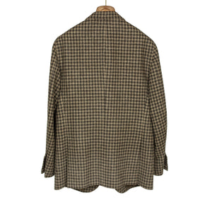 x Sartoria Carrara: Sport coat in brown gun check undyed wool