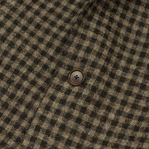 x Sartoria Carrara: Sport coat in brown gun check undyed wool