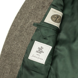 x Sartoria Carrara: Sport coat in taupe hopsack undyed wool tweed