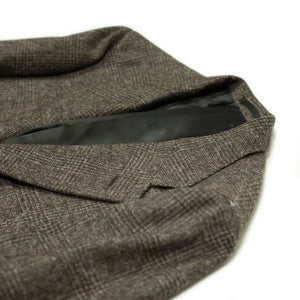 x Sartoria Carrara: Jacket in tonal charcoal Prince-of-Wales undyed wool