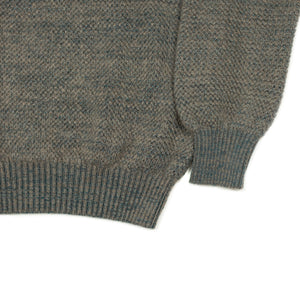 "Boucle" crewneck raglan sweater in "Foggy" wool mohair birdseye